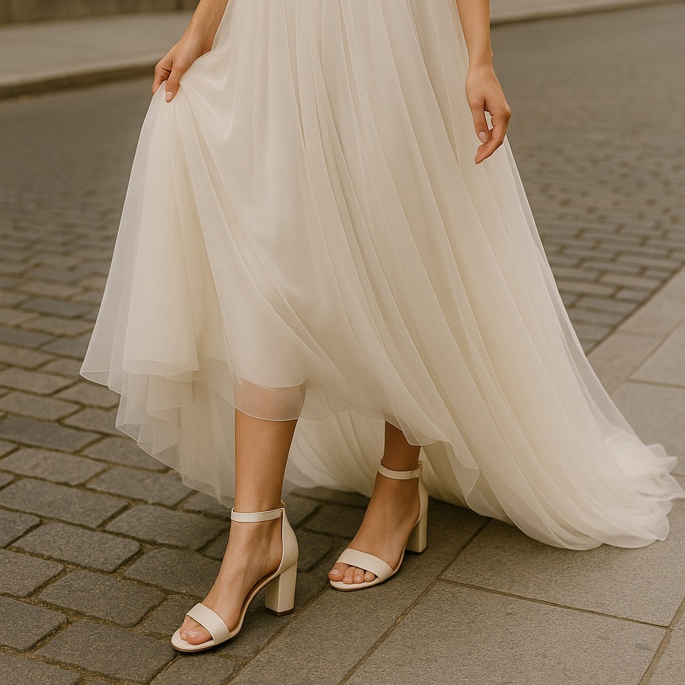 Sam Edelman Yaro peral satin ivory sandals bridal sale